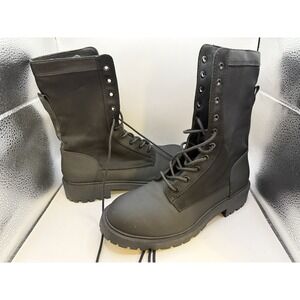ZARA Women's Black Combat‎ Boots Lace Up Chunky Sole Size 39 (US 8)